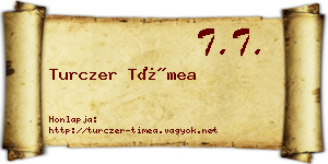 Turczer Tímea névjegykártya
